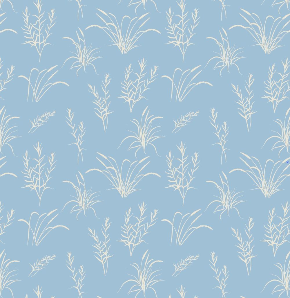 California Grassland wallpaper in blue